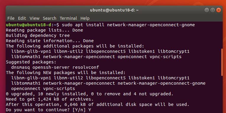 ubuntu-18-openconnect-install-and-setup